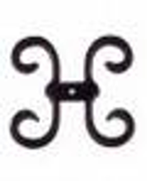 Palace Butterfly Scroll, Aluminum Fence Black