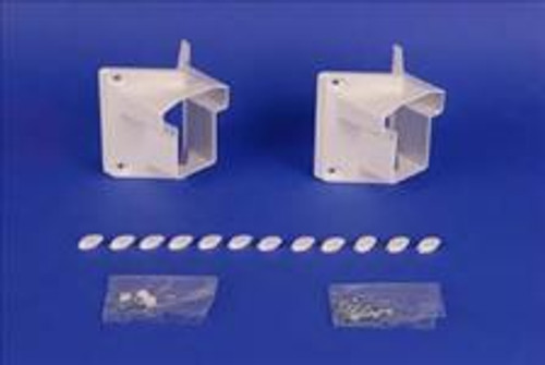 Vinyl White Railing Bracket, T-Rail 45 Degree Vinyl White Railing Bracket, T-Rail 45 Degree