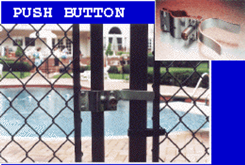 Push Button Gate Lock - Chain link fence Gates