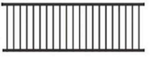Wrought Iron Railing 2 Rail 3ft x 8ft long unassembled kits ,  Posts not included Wrought Iron Railing 2 Rail 3ft x 8ft long unassembled kits ,  Posts not included