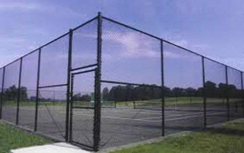 Pickleball Court Black Vinyl Coated Fencing