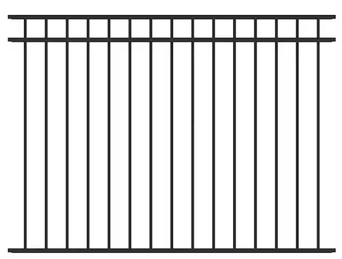 3 Rail Aluminum Pool Code Fence 4-1/2 x 6ft tall