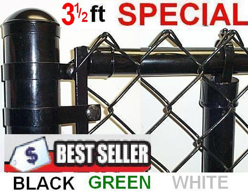 Galvanized Chain Link Fence Kit - Includes All Parts