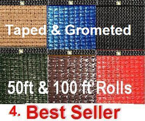 50 ft and 100 ft Long, TAPED & GROMMETED Top & Bottom. 50 ft and 100 ft Long, TAPED & GROMMETED Top & Bottom.
