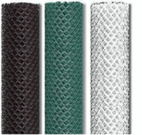 6 ft High 2" x 9 Ga Vinyl Coated Chain Link Fence Mesh, 50 Ft Roll