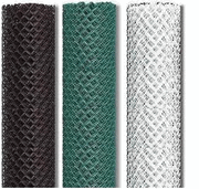 10 ft High 2" x 9 Ga Vinyl Coated Chain Link Fence Mesh, 50 Ft Roll