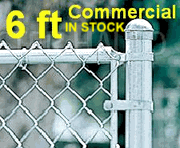 6ft tall Galvanized Commercial Plain or Barb Wire Top Fence kit. Includes: Top Rail (1-5/8"), Mesh (2" x 9 gauge), with hardware . Line Posts , Corner, End, Gates are  not included are purchased separately below. Price is per ft. 