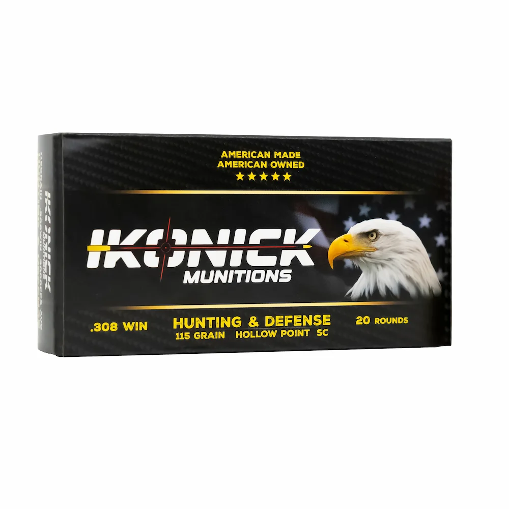 Box of Ikonick USA .308 WIN 115gr Controlled Chaos SCBT HP ammunition