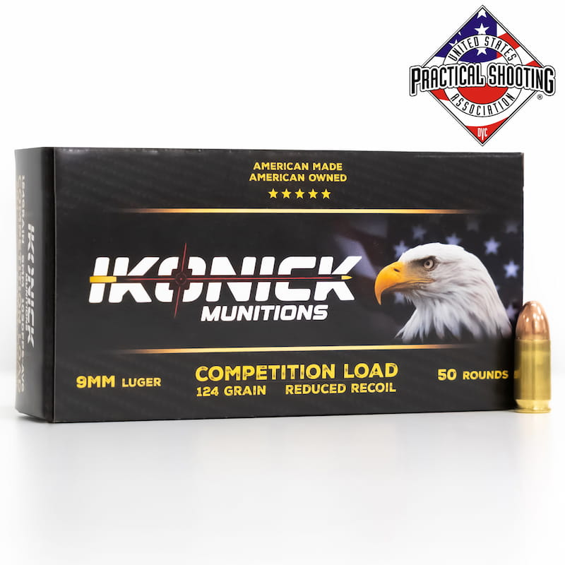 9mm 124gr FMJ Reduced Recoil Competition Load