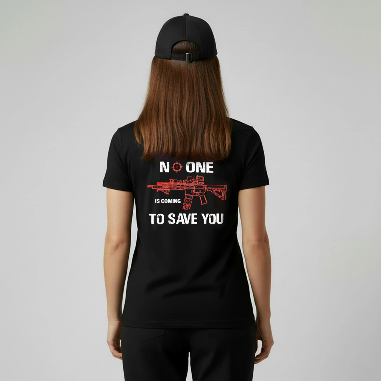 No One To Save You - Womens-Black