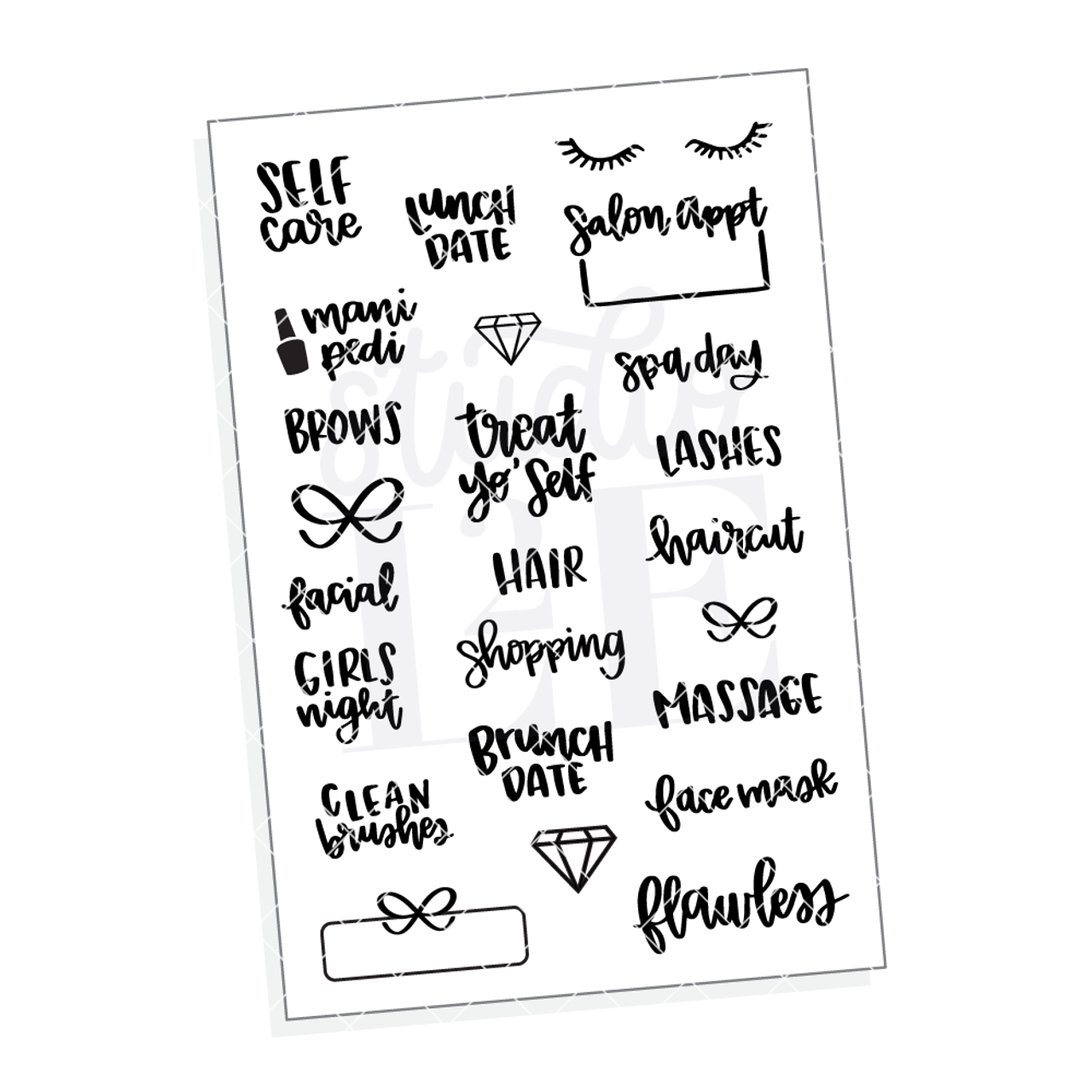 Love Yourself planner stamps by STUDIO L2E