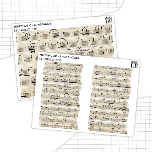 Vintage Music washi stickers
