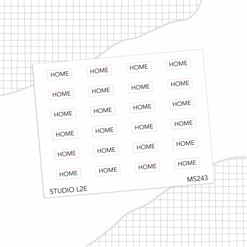 Mini House icon planner stickers