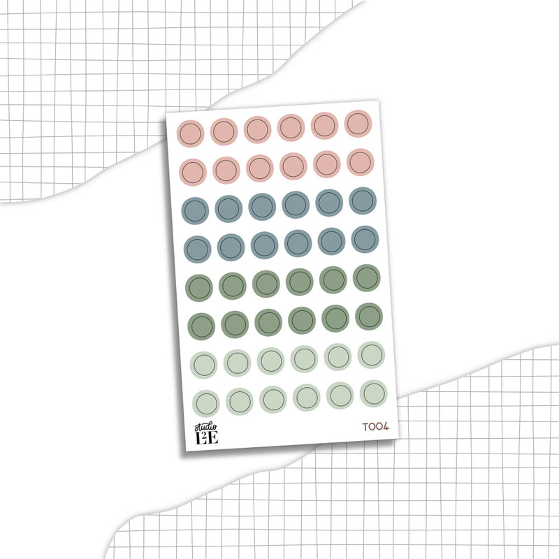 Minimal Shape Planner Sticker Set, Transparent, Drops