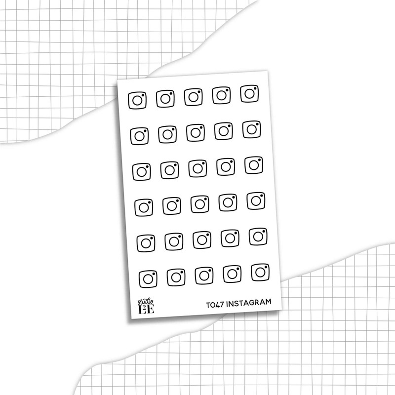Mini Instagram icon planner stickers