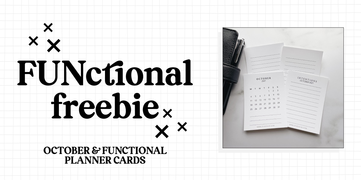 All the FUNctional Freebie Planner Cards