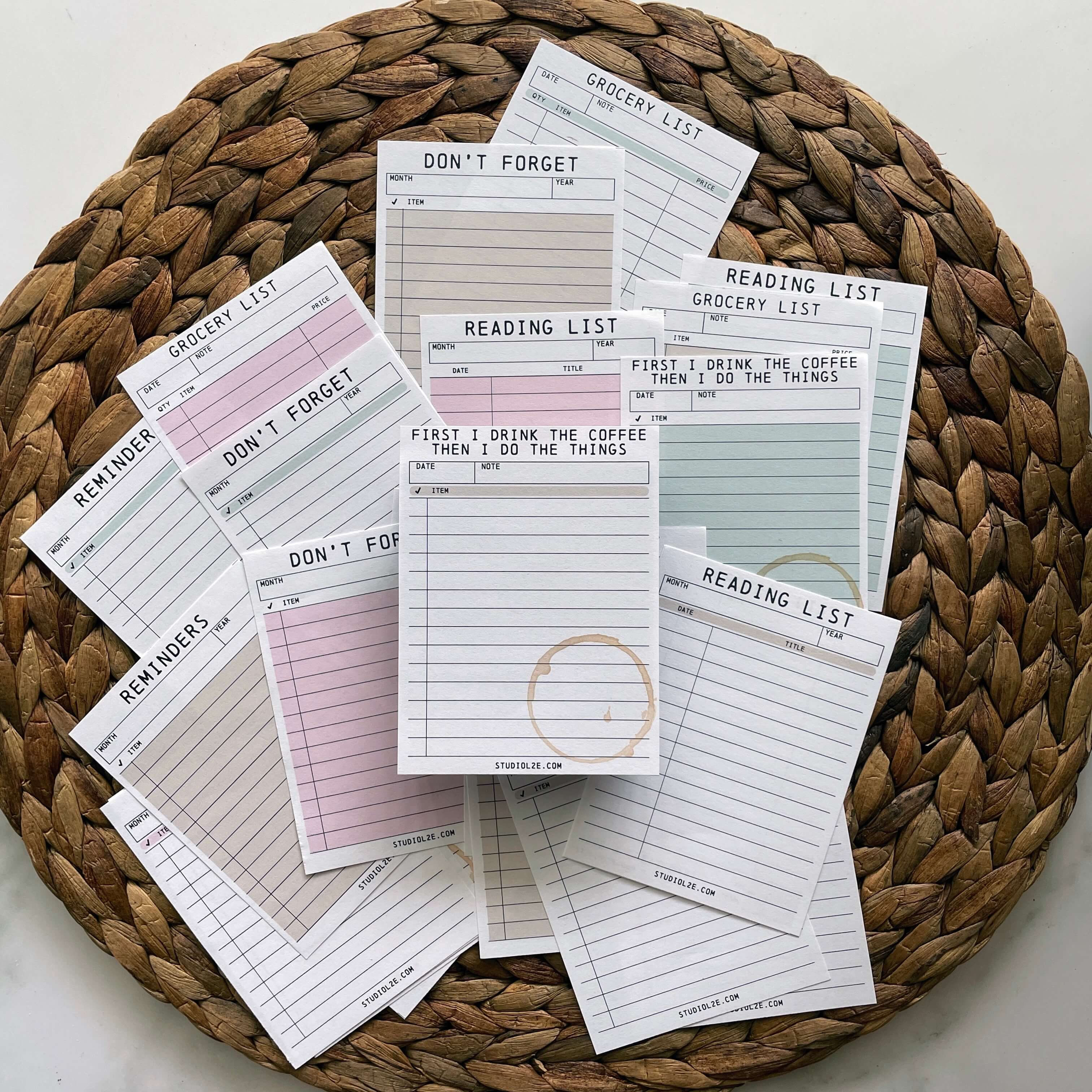 MORE guest check inspired printables