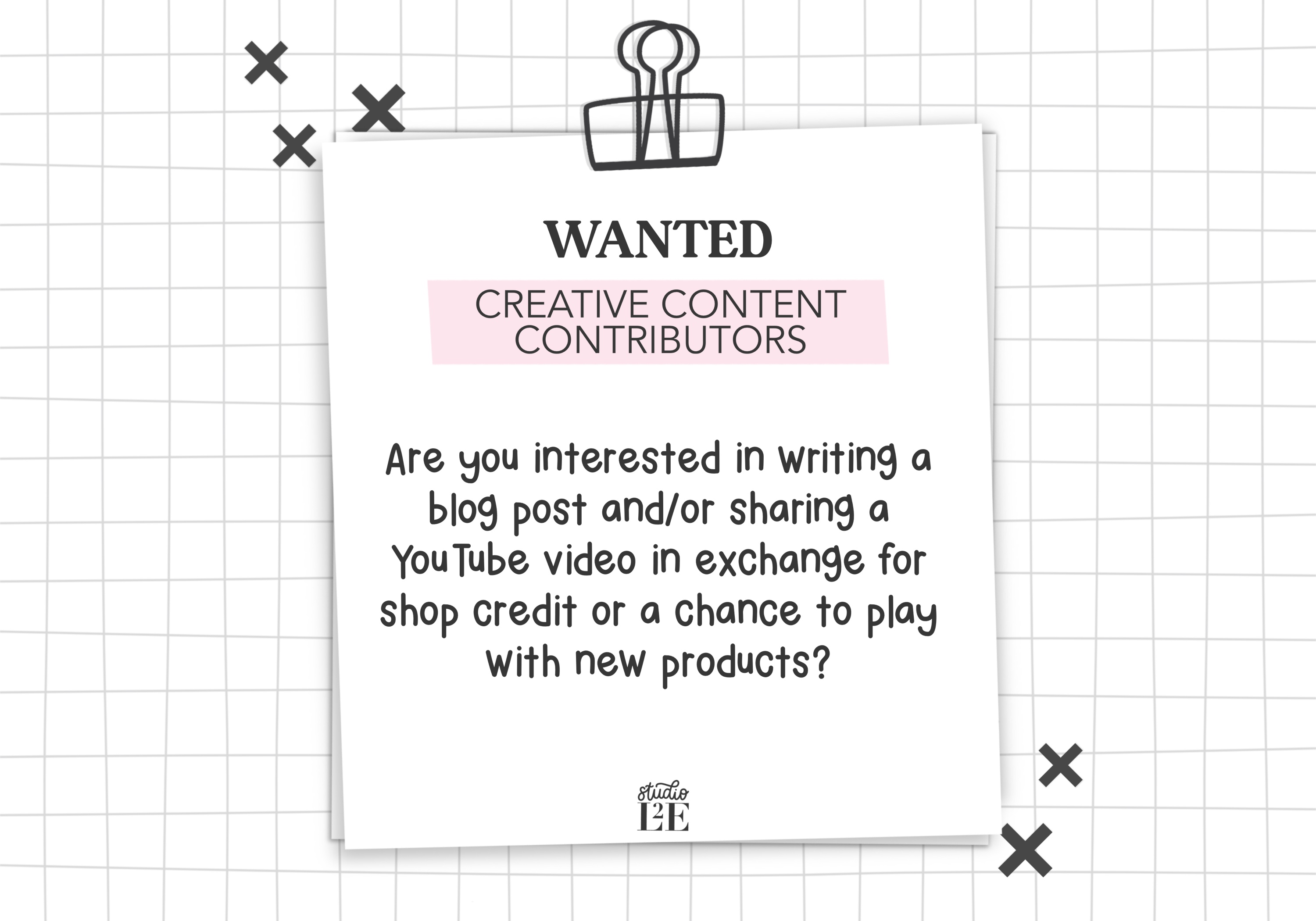 Creative Contributors Wanted