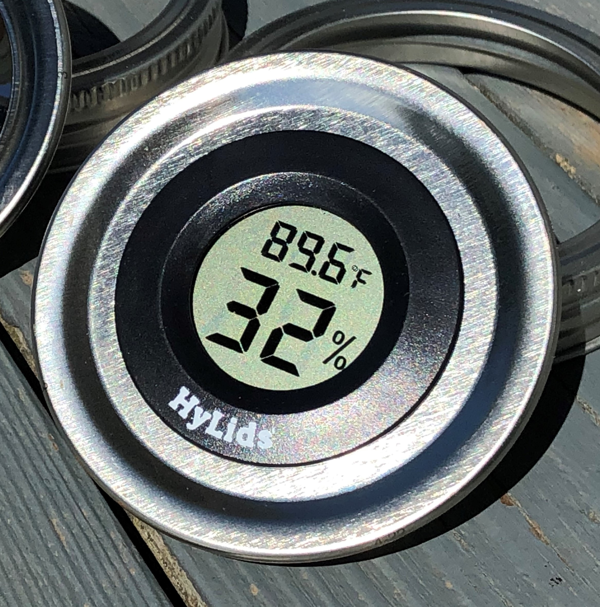 HyLids Hygrometer Lids Digital Fits on regular mouth Mason canning