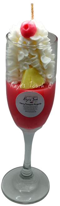 Raye's Touch original scent Cherry Pineapple Margarita 4.5 oz Decorative Candle