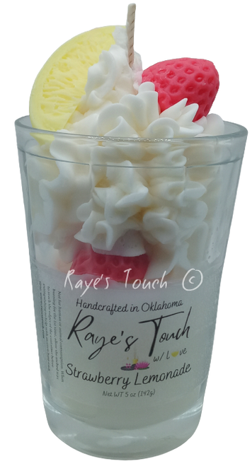 Raye's Touch original scent Strawberry Lemonade 5 oz Decorative Candle