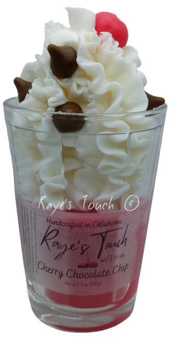 Raye's Touch original scent Cherry Chocolate Chip 5 oz Decorative Candle