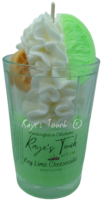 Raye's Touch original scent Key Lime Cheesecake 5 oz Decorative Candle