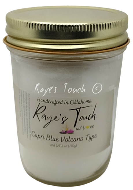 Raye's Touch 6 oz Capri Blue Volcano (Type) Candle w/Lid