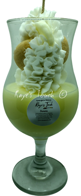 Raye's Touch Banana Decorative Cocktail Candle, Large