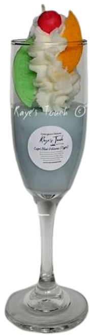 Raye's Touch Capri Blue Volcano Decorative Cocktail Candle, Small