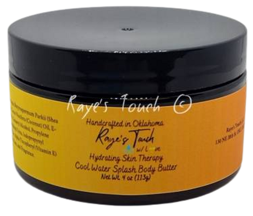 Raye's Touch Hydrating Skin Therapy 4 oz Cool Water Splash Body Butter