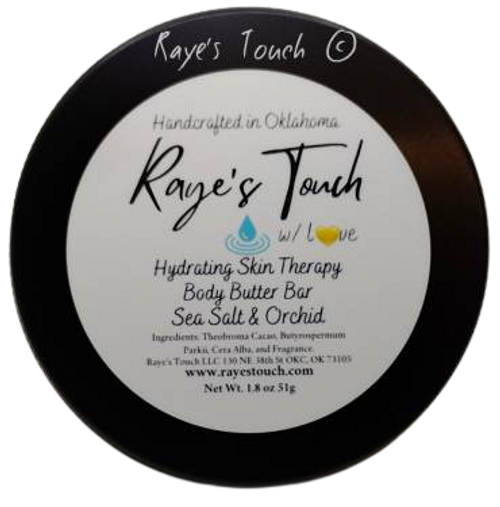 Raye's Touch Hydrating Skin Therapy 1.8 oz Sea Salt & Orchid Body Butter Bar