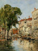 Small Canal In Venice By Eugene Louis Boudin