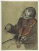 Violinist, Study For The Dance Lesson By Edgar Degas