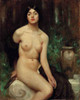 A Female Nude At Her Toilet By Arthur Hacker By Arthur Hacker