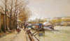 Along The Seine River By Eugene Galien Laloue