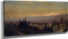 Florence With Mountains In Background By William Trost Richards By William Trost Richards