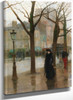 Paris Street In Winter By Paul Cornoyer