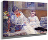Madame Theo Van Rysselberghe And Her Daughter By Theo Van Rysselberghe