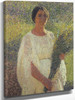 Girl With Flowers By Henri Martin