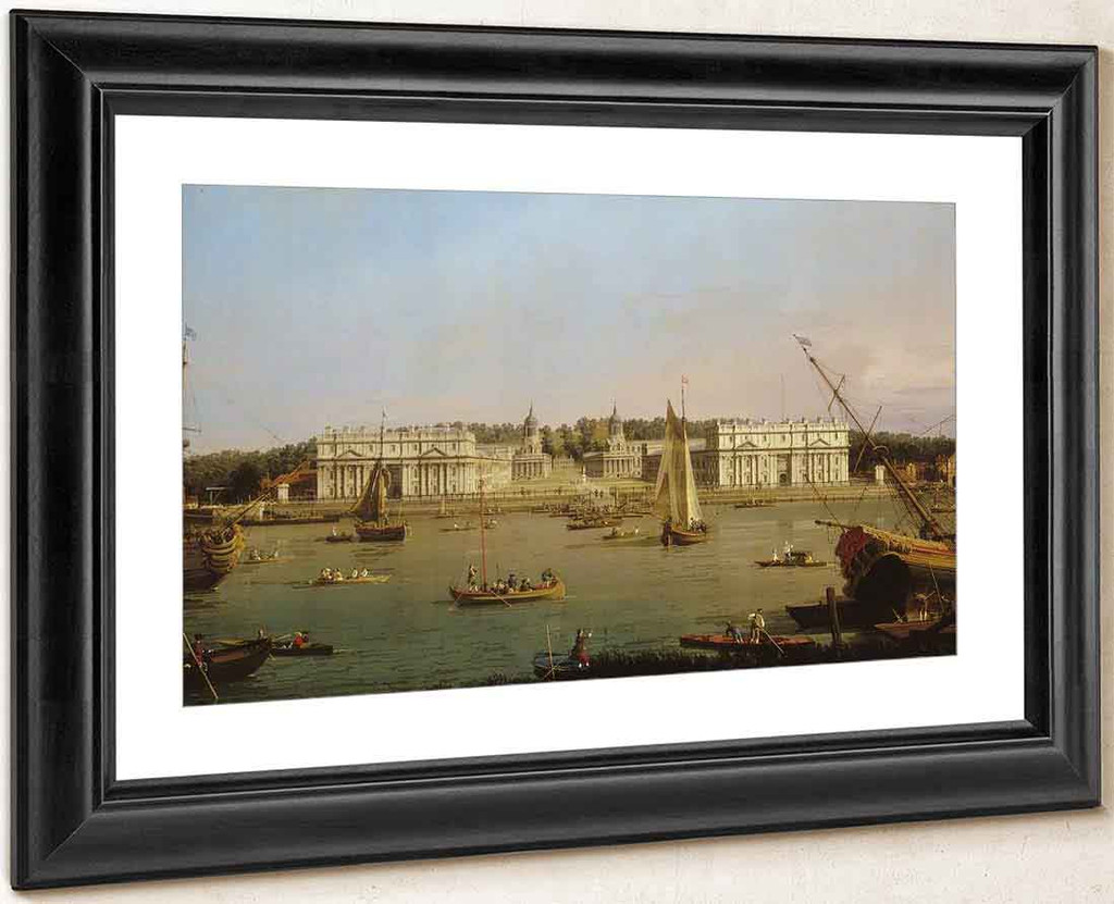Greenwich Hospital From The North Bank Of The Thames By Canaletto Print Or Oil Painting Reproduction From Cutler Miles