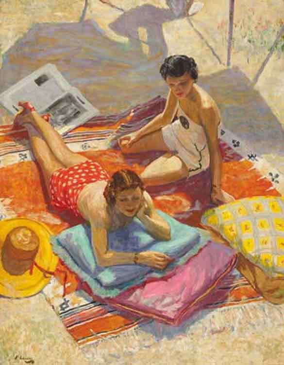 Sunbathers By Sir John Lavery, R.A. By Sir John Lavery, R.A. Art