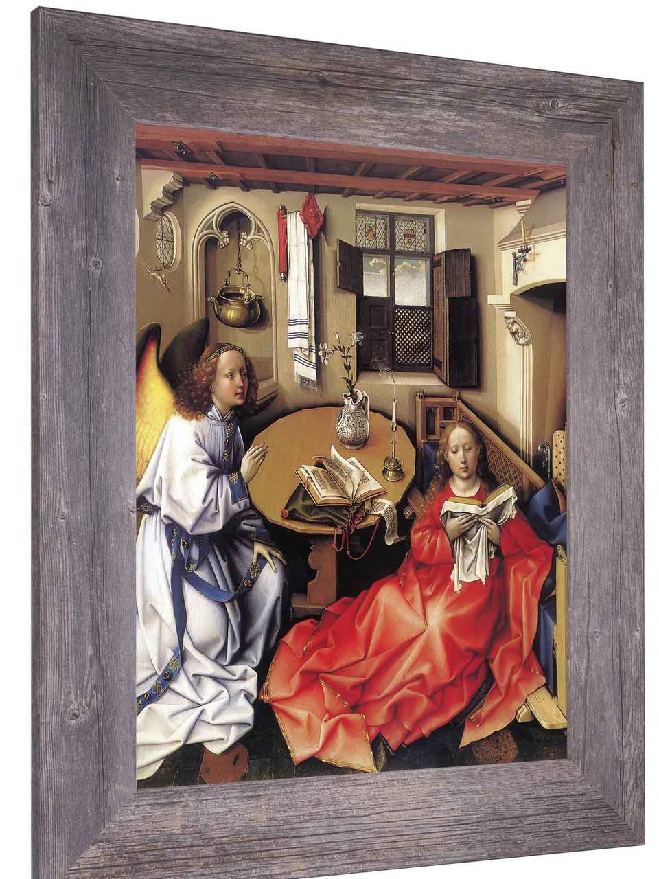 Tableau Toile - L’Annonciation De Hans Memling - Impression Sur Bois Et Lin - Prêt à Accrocher
