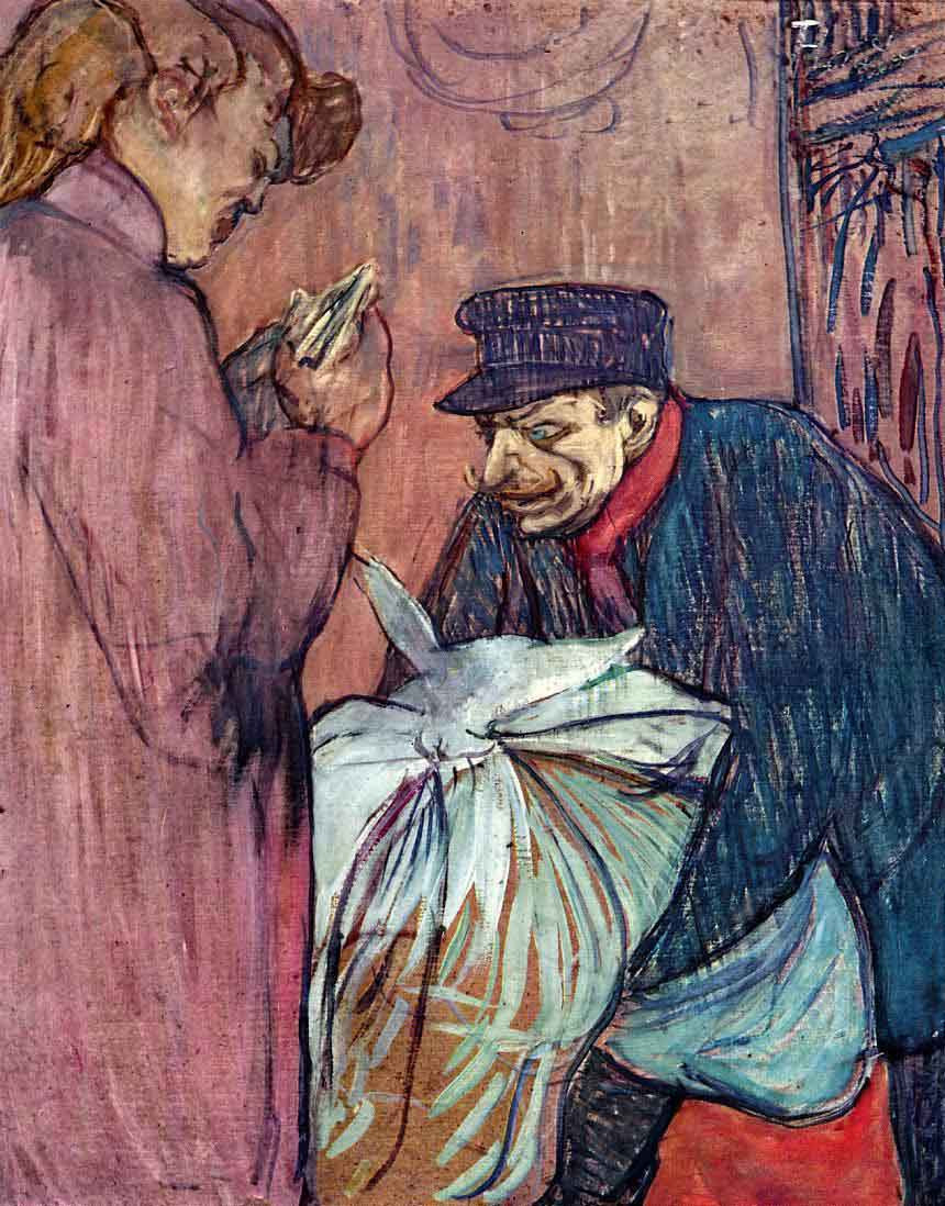 The Laundryman Calling At The Brothal By Henri De Toulouse Lautrec