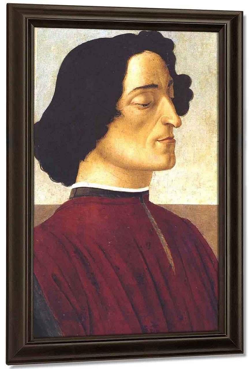 Portrait Of Giuliano De Medici By Sandro Botticelli Print Or Painting Reproduction