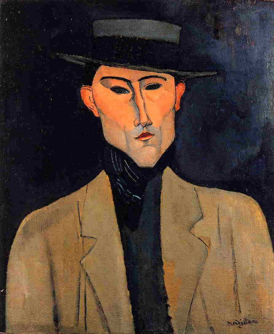 Portrait Of A Man With Hat By Amedeo Modigliani Reproduction