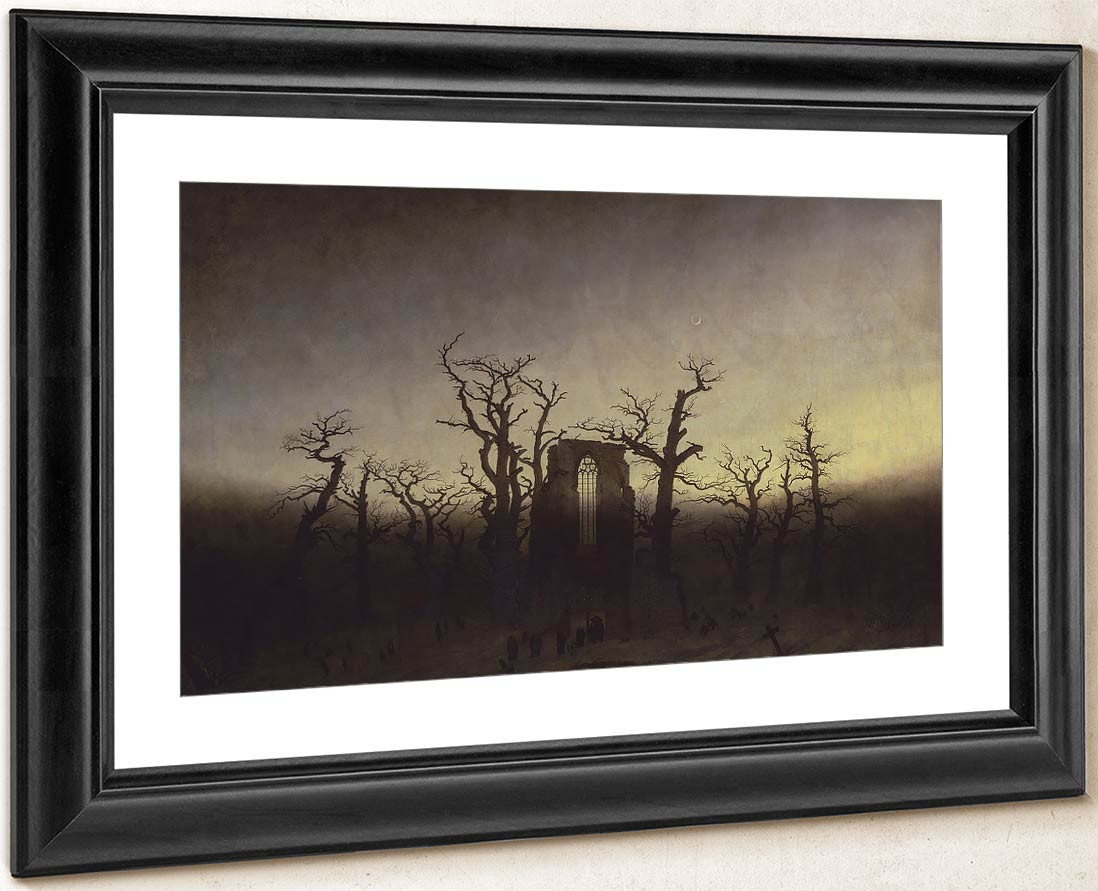 Abbey Among Oak Trees By Caspar David Friedrich Print or Oil Painting