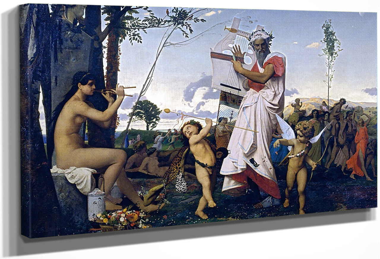 直売一掃Jean-Leon Gerome、Anacreon: Cupidon s\'enfuit、希少画集より、新品額装付、落札代金のみ、ara 人物画