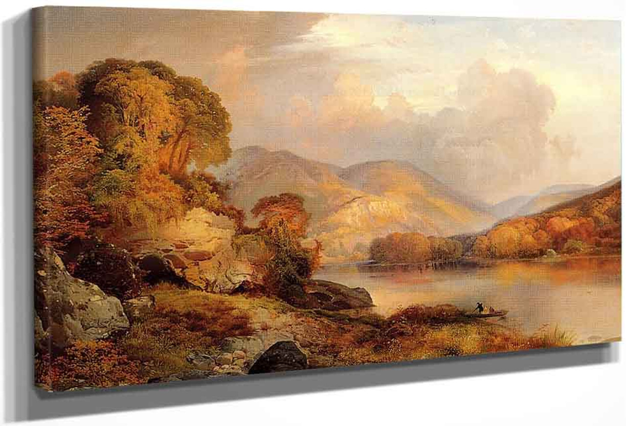 Art landscape Oil painting Thomas Moran Haunted House at sunset on canvas