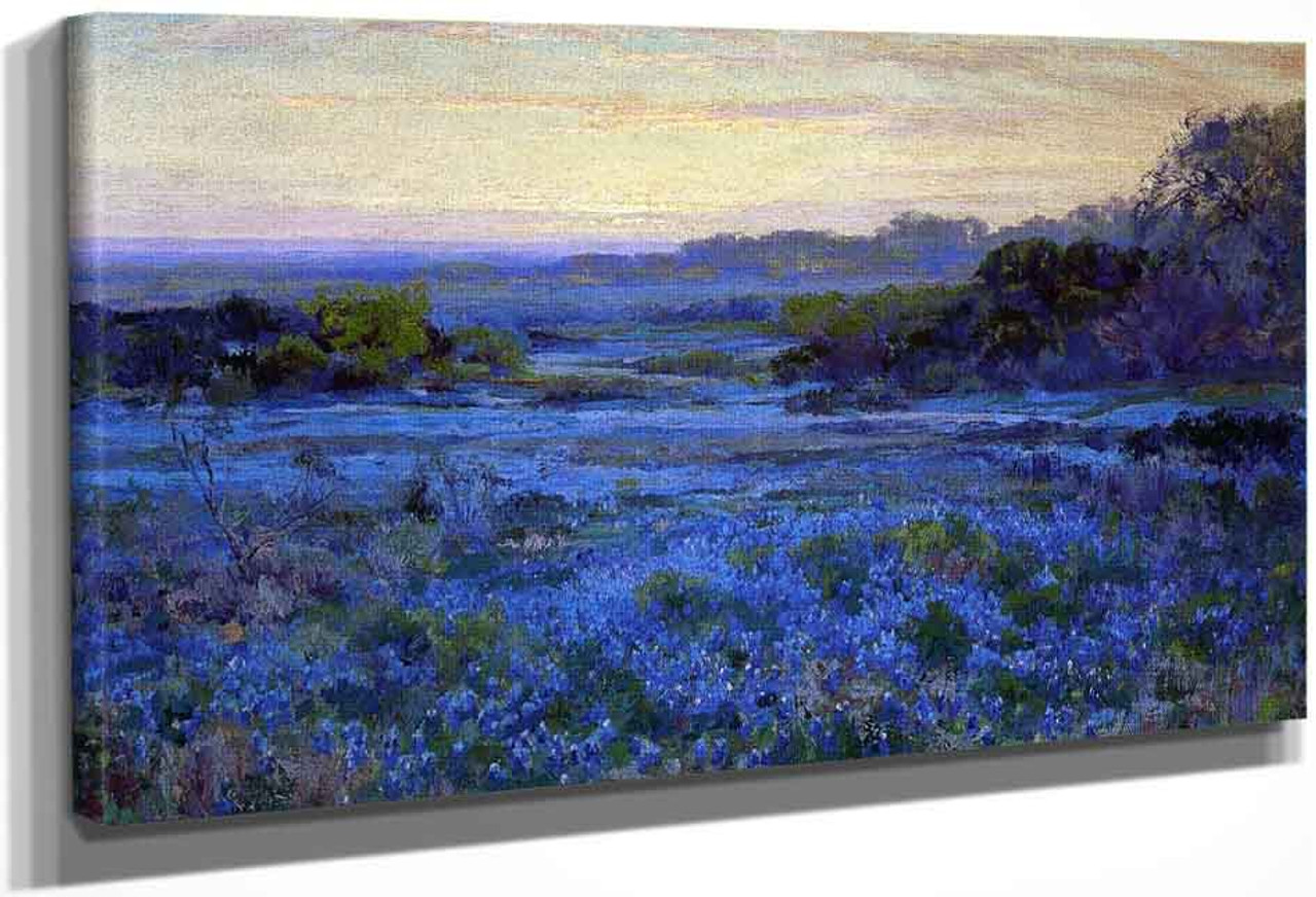 Bluebonnet Scene With A Girl1 By Julian Onderdonk Print Or Oil Painting Reproduction From Cutler Miles
